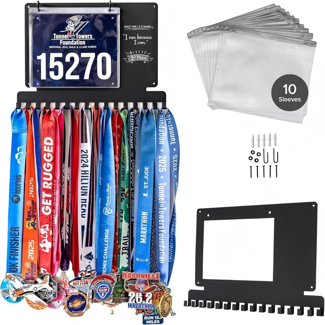 Race Bib - Suporte de Medalhas para Corrida, Expositor