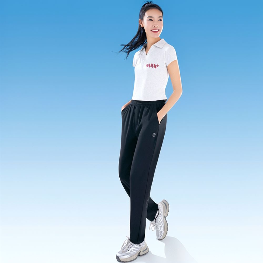 Calças de corte reto, cintura  - Running Gear Junior avaliação e preço